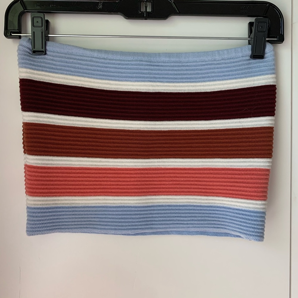 Striped ribbed crop top